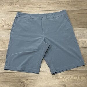 Hang Ten Shorts Mens 36 Pockets  2 Zip Casual Outdoors‎ Golf Blue Flat Front